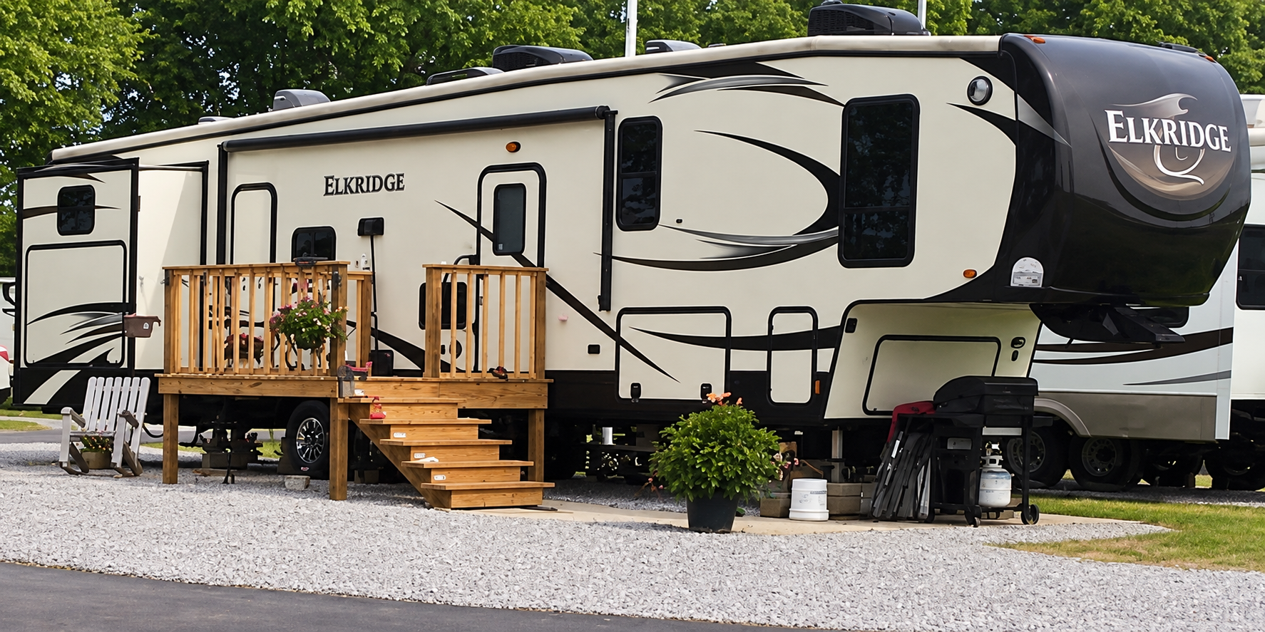 A view of the RV sites at Casper Creek
